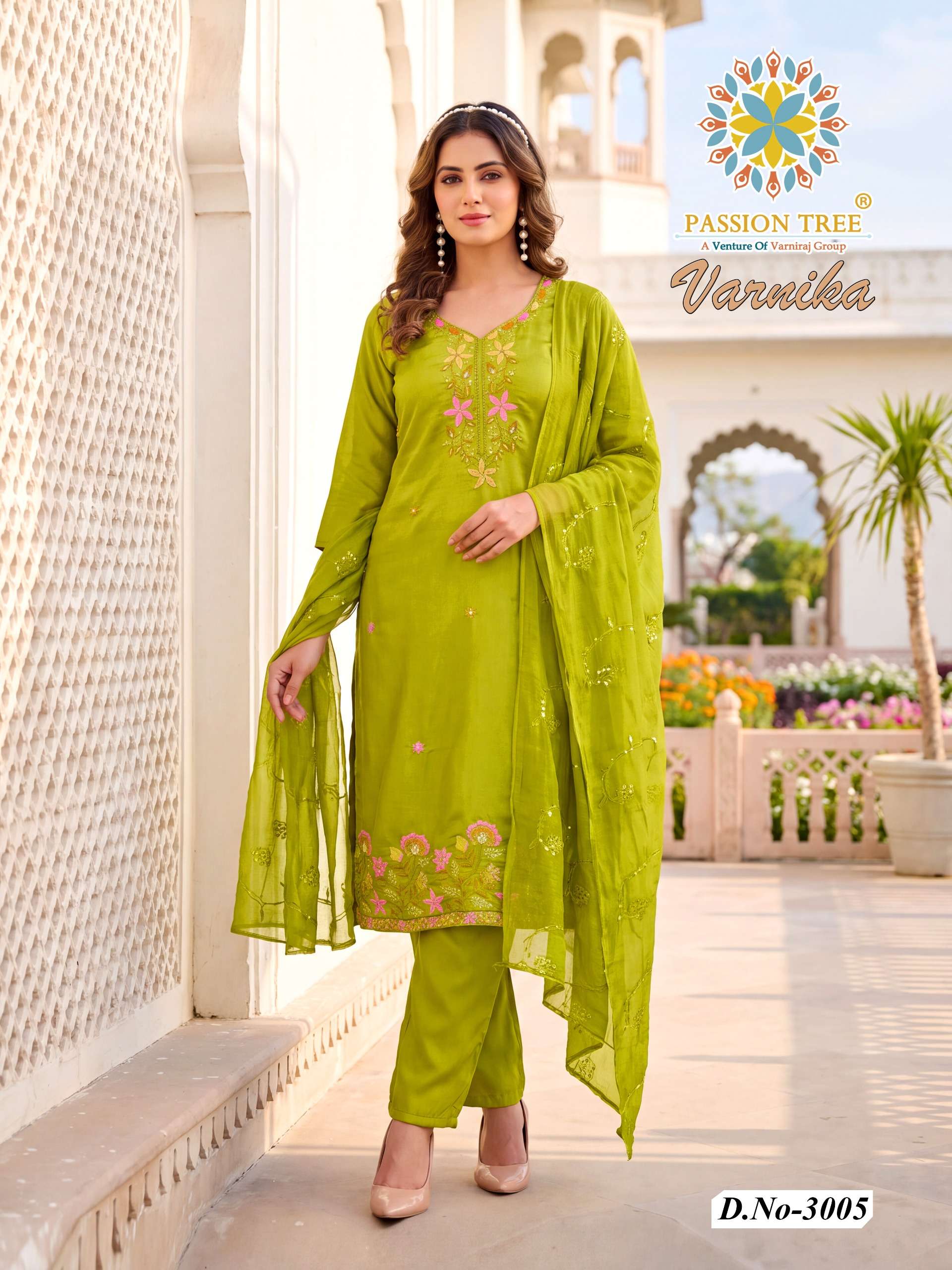 PASSION TREE VARNIKA VOL 3 SILK WITH INNER STRAIGHT KURTI WITH PANT & DUPATTA TEXTILE SHOP